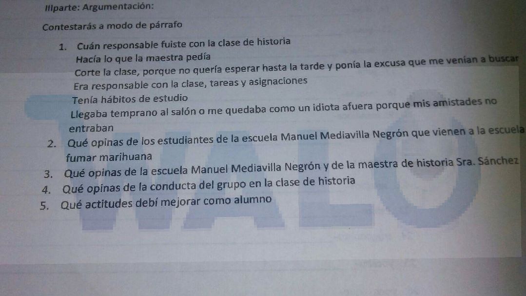Imparten preocupante examen a estudiantes de Escuela Vocacional de Humacao