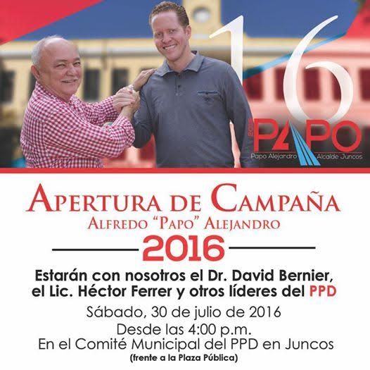 “Papo” Alejandro buscará su quinto término en la Alcaldía