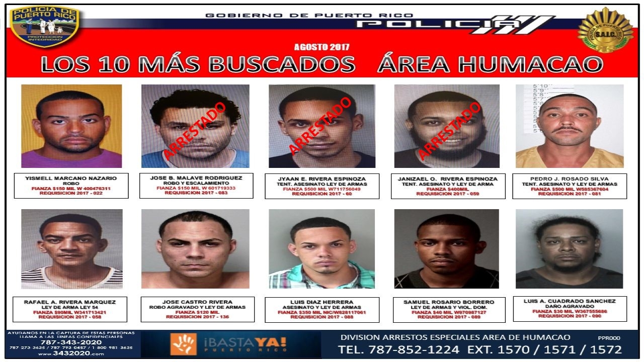 Arrestan a uno de los mas buscados en Humacao
