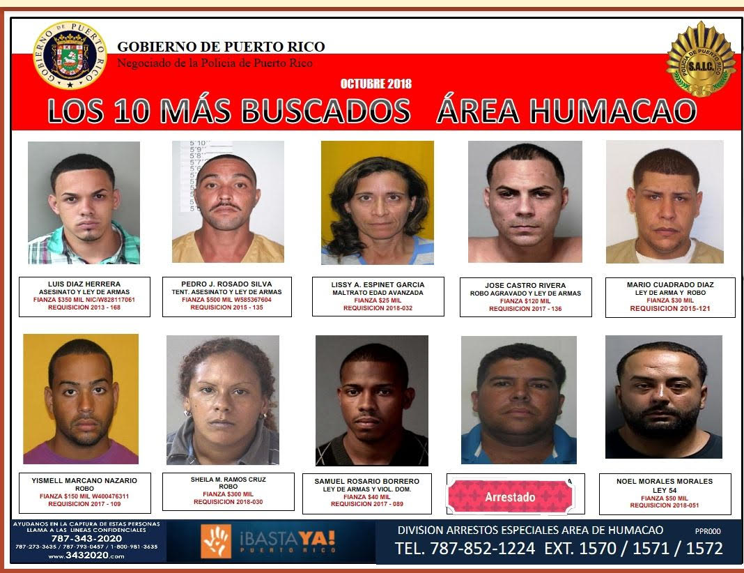 Arrestan a uno de los más buscados por la Policía de Humacao