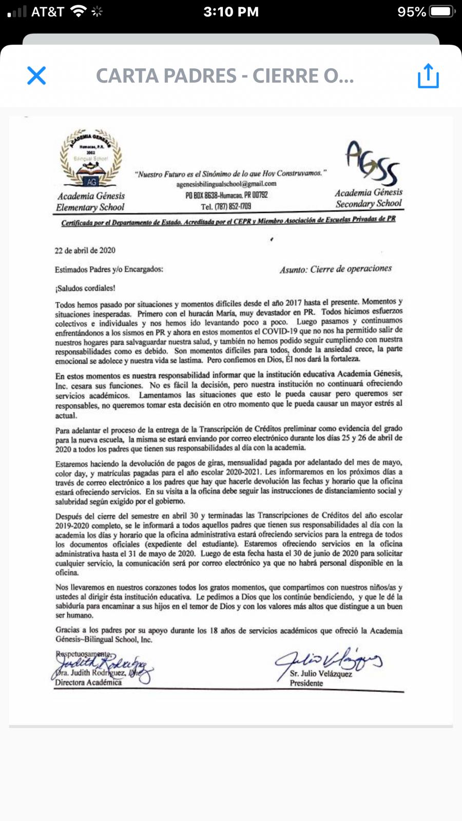 Academia Génesis en Humacao cierra operaciones