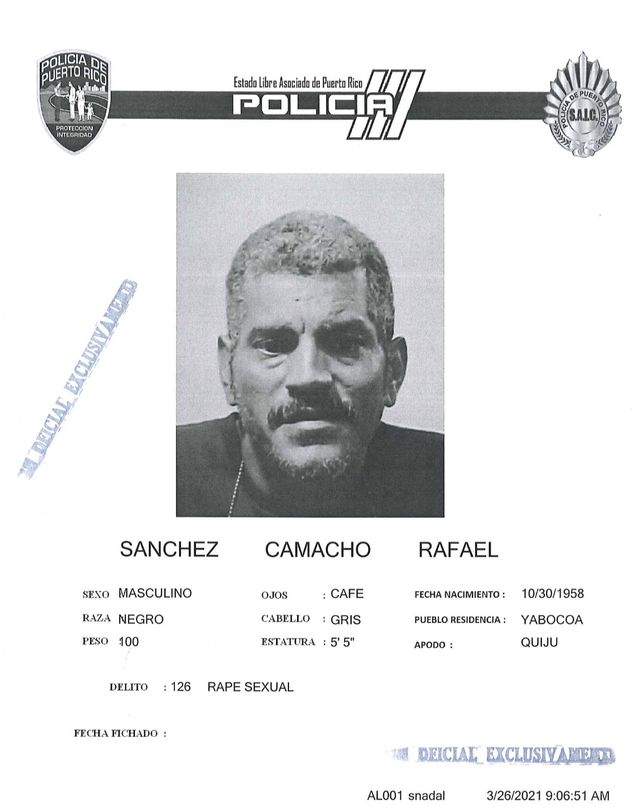 Arrestan alegado agresor sexual prófugo desde el 2015