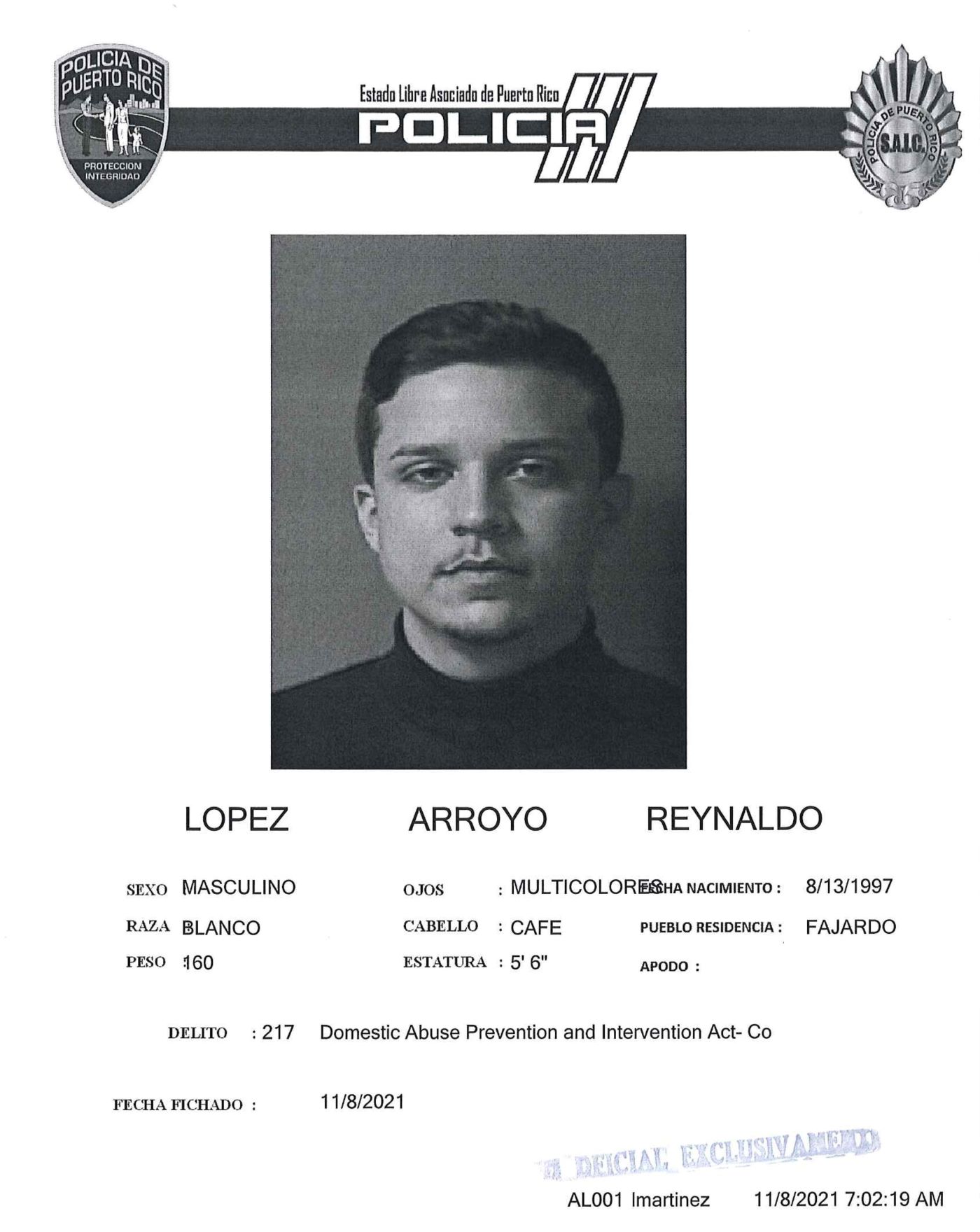 Expiden tres años de protección a mujer agredida por pastor de Fajardo