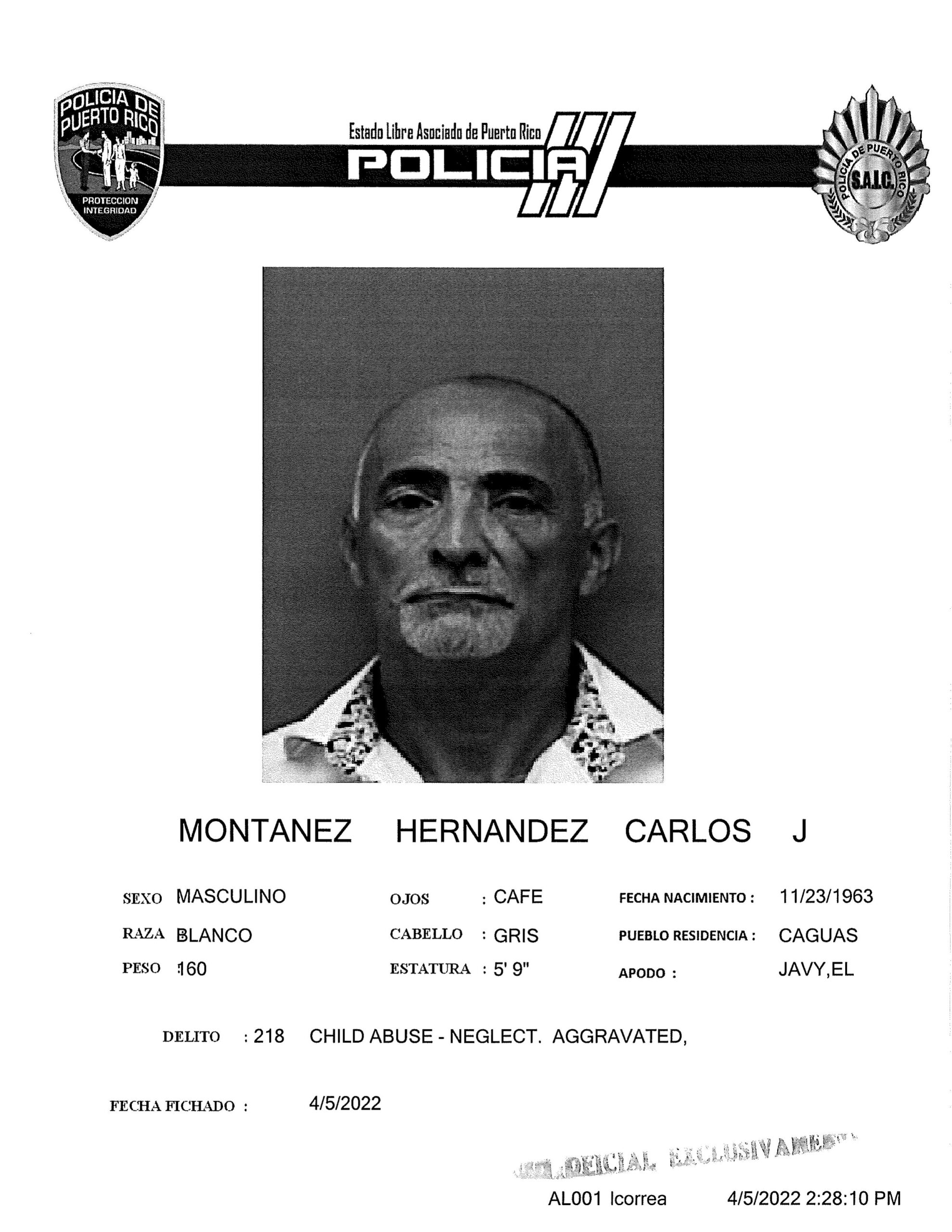 Radican contra hombre de Caguas  por agresión sexual a una menor de 13 años