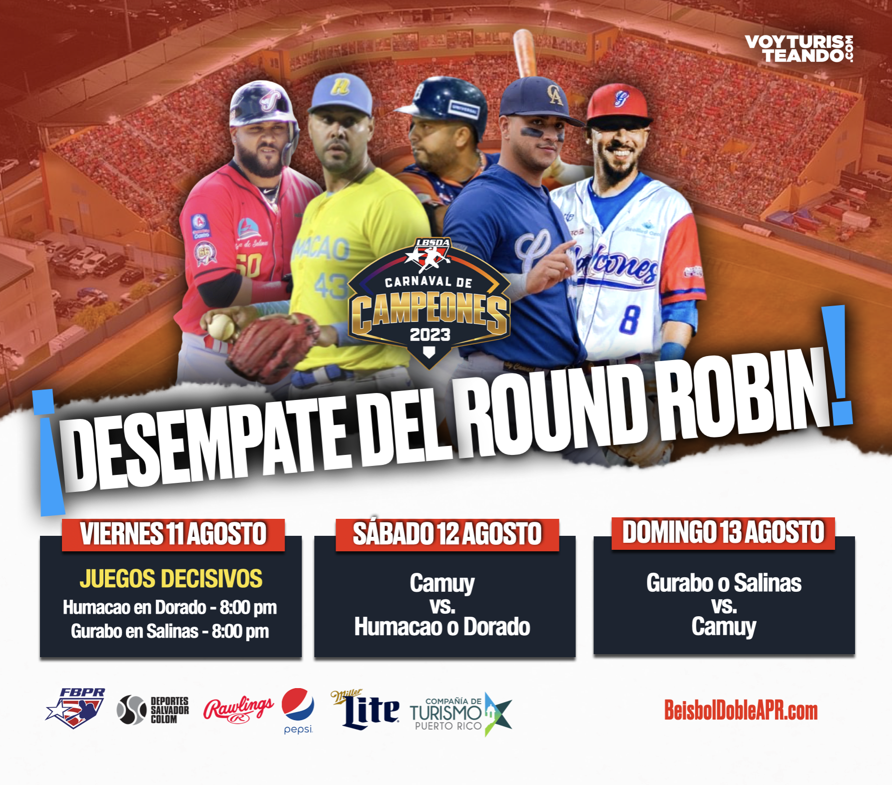 Definen formato para romper quíntuple empate en Carnaval de Campeones