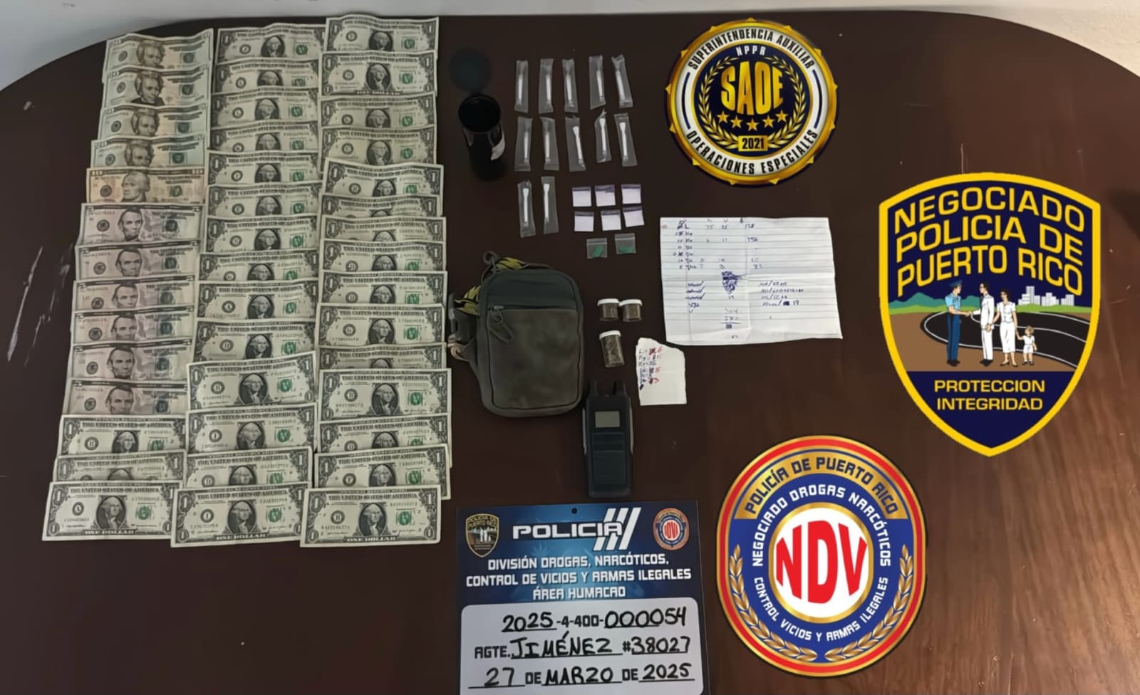 Arrestan a individuo por drogas en el residencial Villas del Río en Naguabo