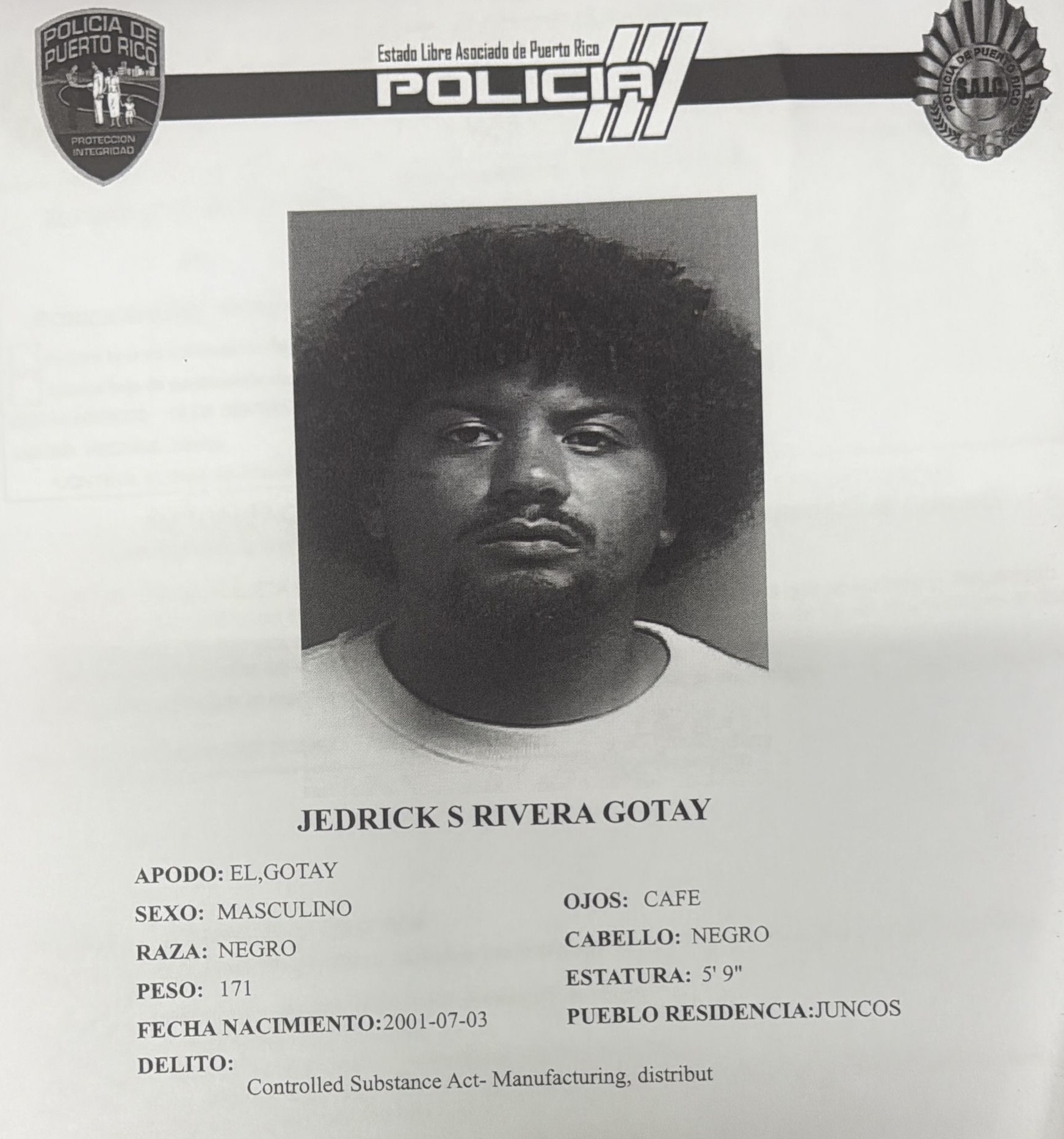 Arrestan a joven en Juncos por posesión y distribución de marihuana