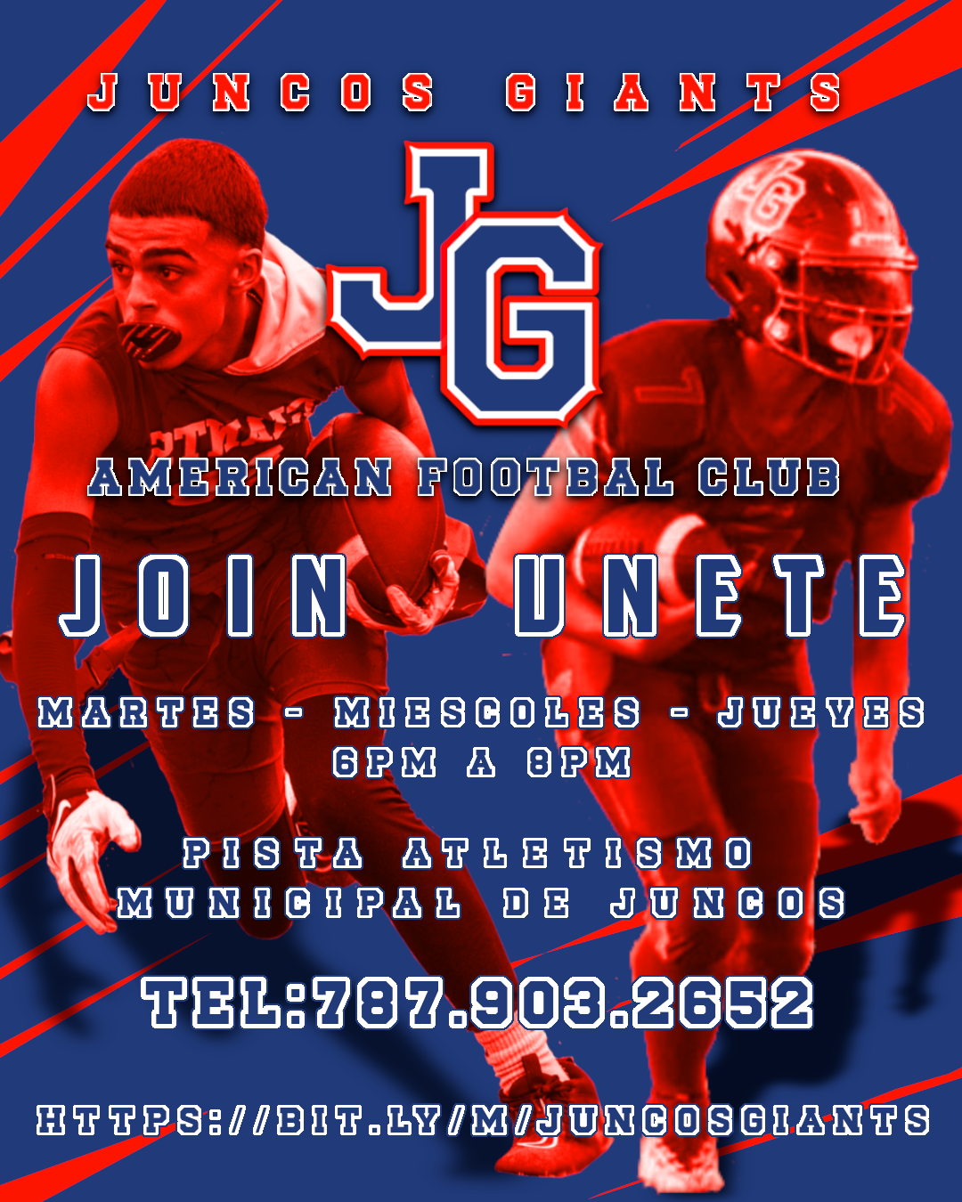 Llega el fútbol americano al Este: los Juncos Giants abren su reclutamiento juvenil