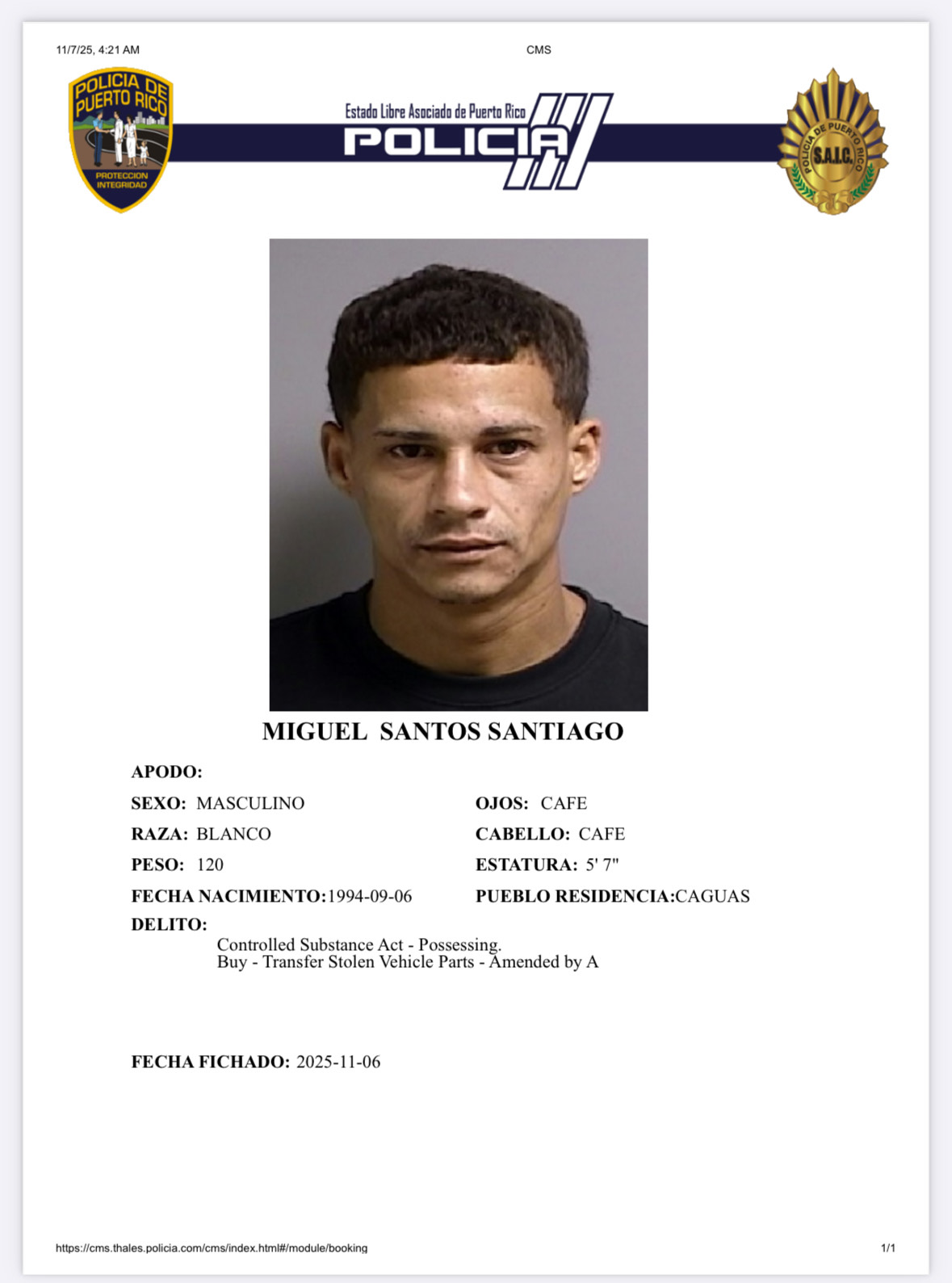 Detienen a hombre que andaba con motora robada en Caguas
