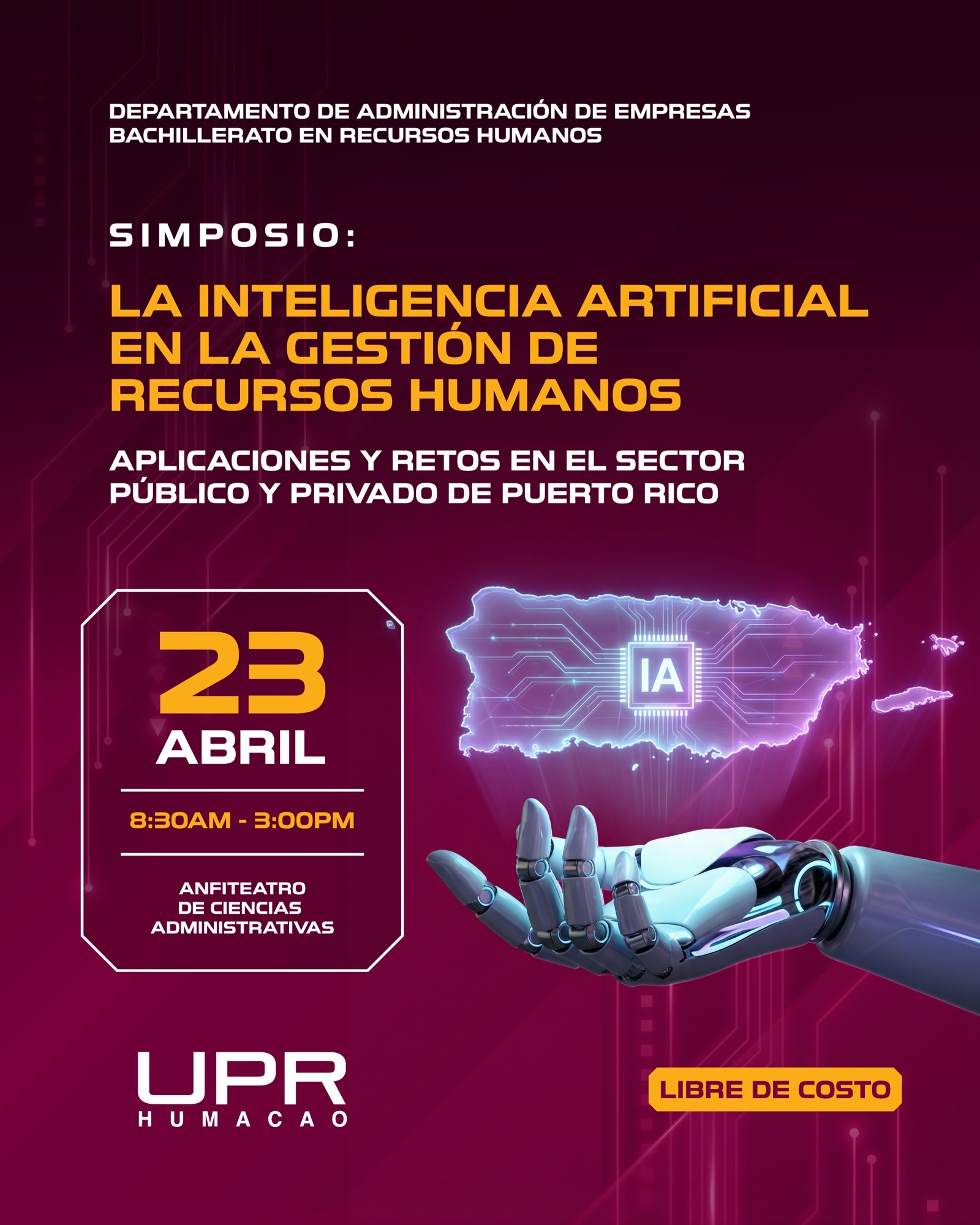 UPRH celebrará simposio sobre inteligencia artificial aplicada a Recursos Humanos