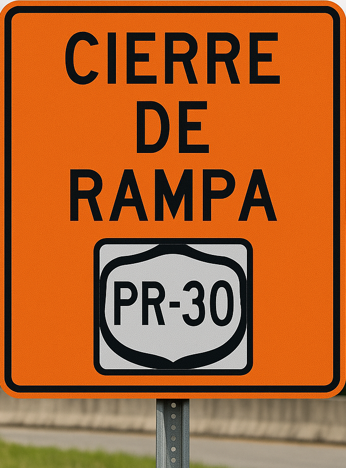 Anuncian cierre de rampa en la PR-30 este próximo miércoles