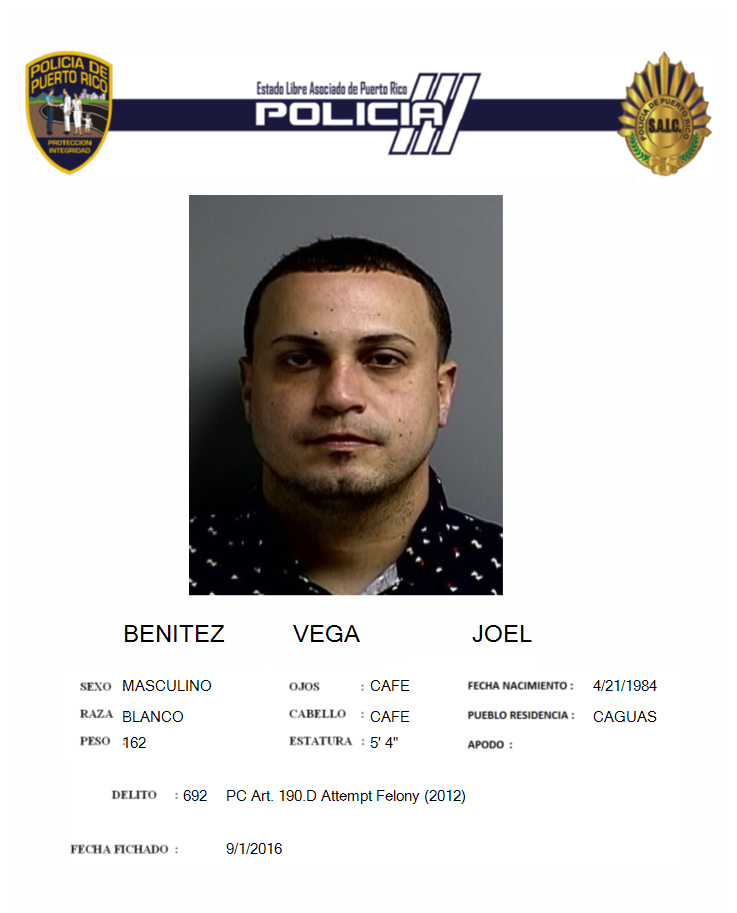 Agentes buscan a hombre por Tentativa de Asesinato en Caguas