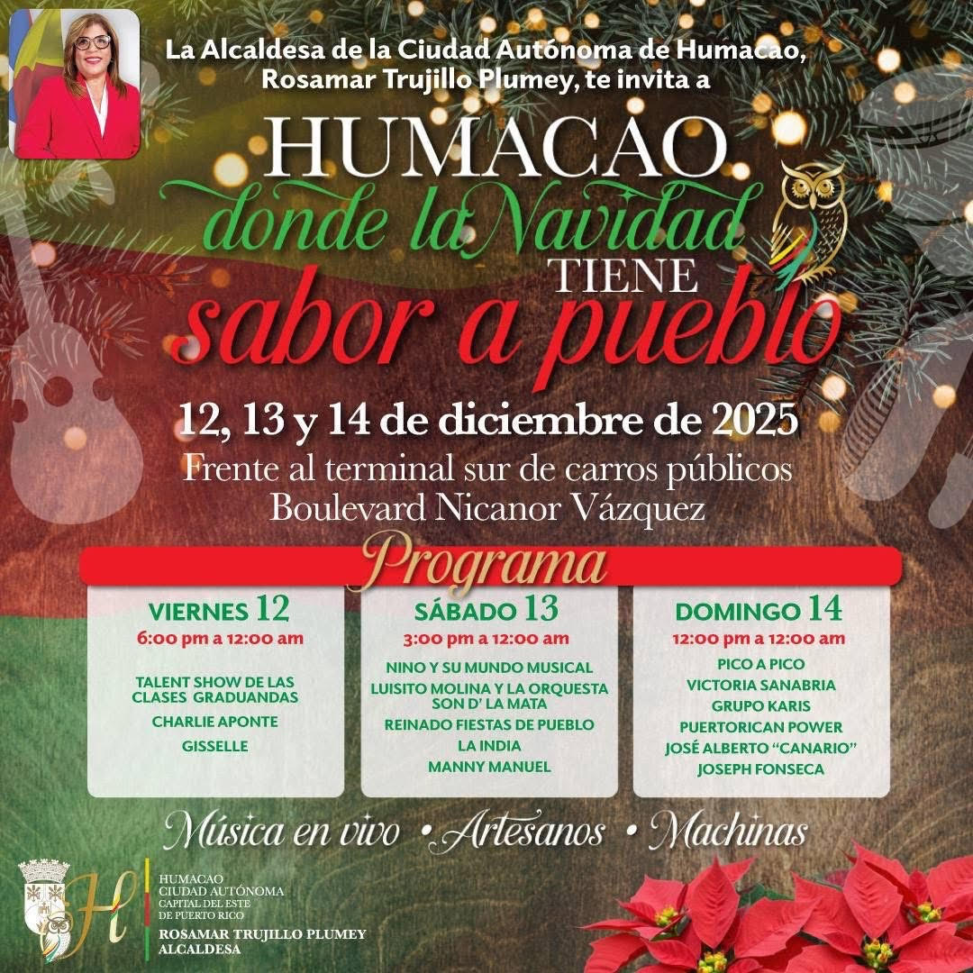 Humacao se prepara para sus Fiestas de Pueblo: “Donde la Navidad tiene sabor a pueblo”